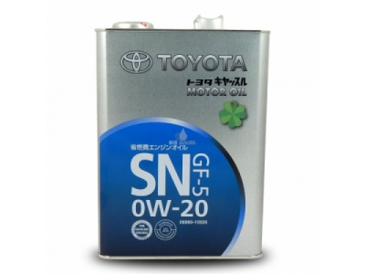 TOYOTA 0W-20 SN/GF-5 (4л) масло моторное для бензиновых двигателей от Toyota TOYOTA 0W-20 SN/GF-5 (4л) масло моторное для бензиновых двигателей